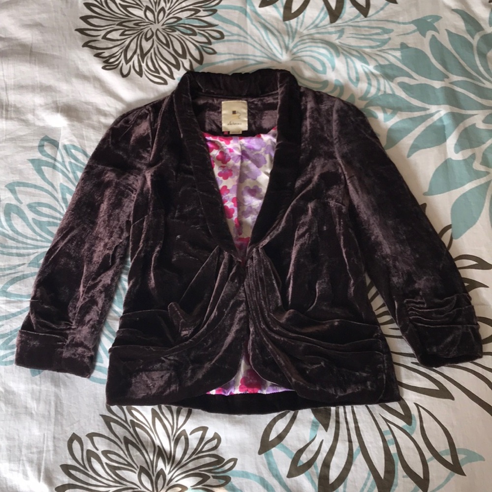 Elevenses velvet blazer
